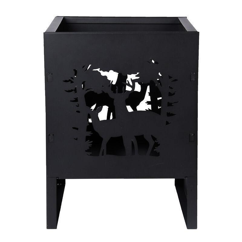 QUADRATISCHER FEUERKORB HIRSCH 30X30X40 tűzrakó hely