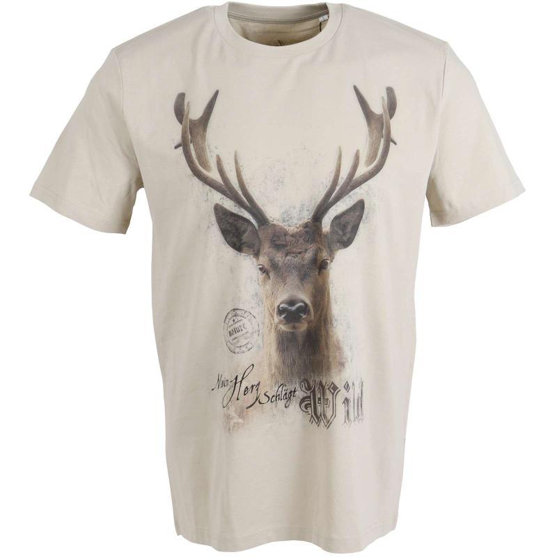 T-SHIRT HERZ SCHLÄGT WILD SAND XL
