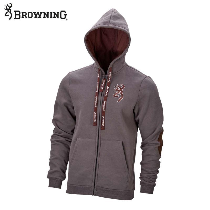 BR. SWEATSHIRT ZIP, SNAPSHOT, GREY GR.3XL