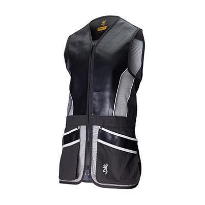 SHOOTING VEST, PROSPORT, LEATHER, GREY, 3XL