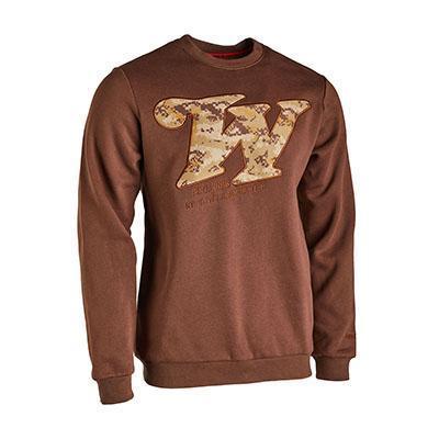 SWEATSHIRT, REDSTONE, CREW NECK, BROWN, S