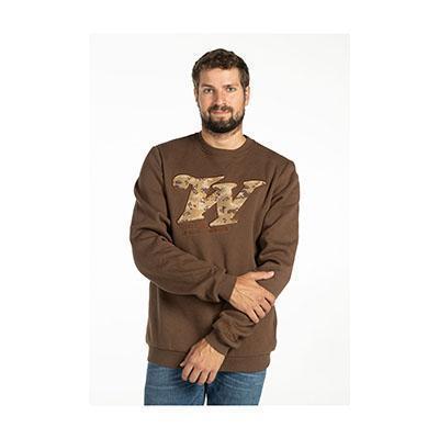 SWEATSHIRT, REDSTONE, CREW NECK, BROWN, S