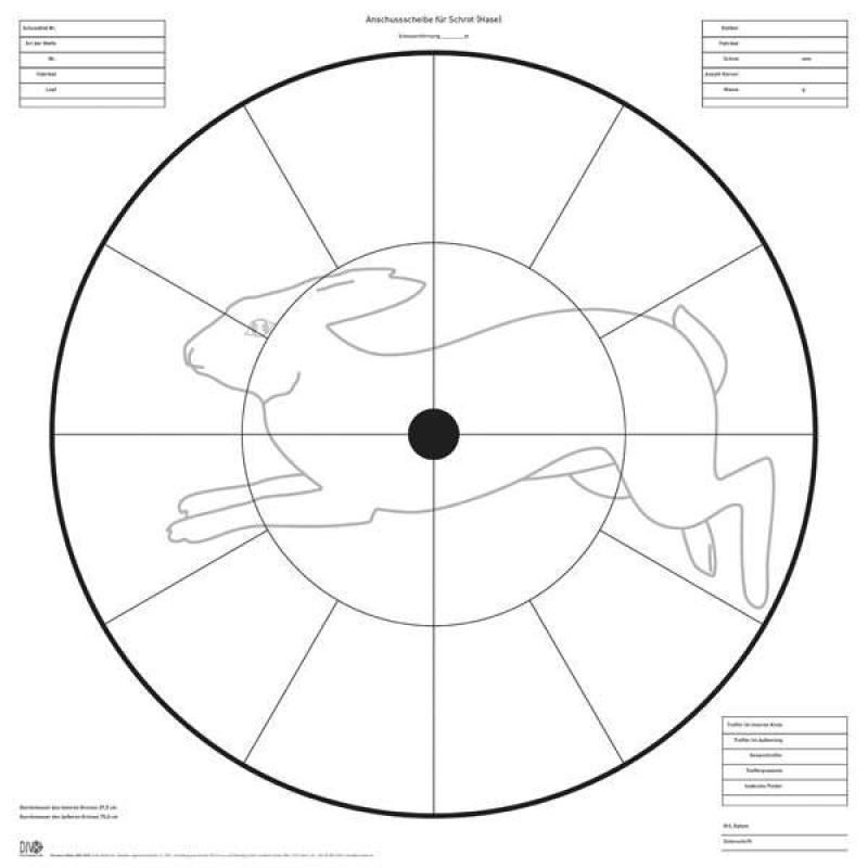 DJV-lőlap nyúl A18