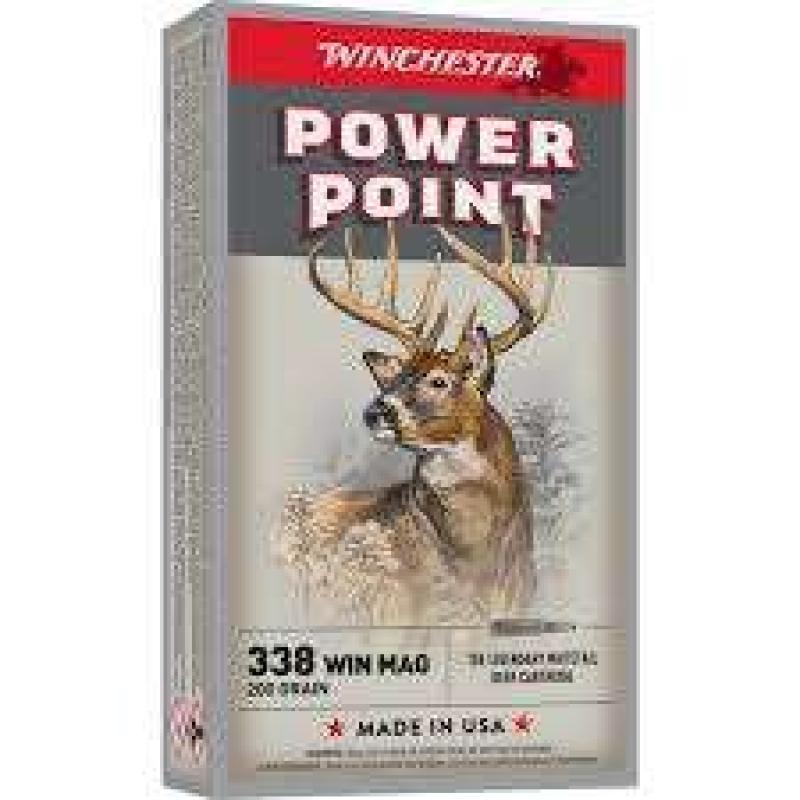 Winchester,338WM,POWER POINT,200gr,20/200