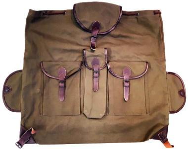 Hátizsák vízlepergetős vászon bőrrel + vérzsák 60x65cm