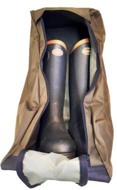 Csizma táska gyöngyvászon/műbőr - zöld/fekete