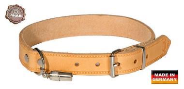 Kutya nyakörv natúrbőr 30cm