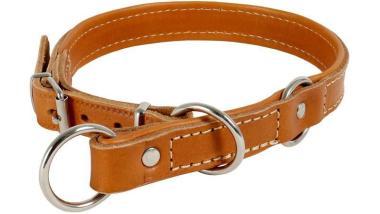 Nyakörv natúr bőr, béléses 45cm, határolóval