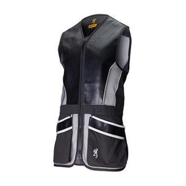 SHOOTING VEST, PROSPORT, LEATHER, GREY, M
