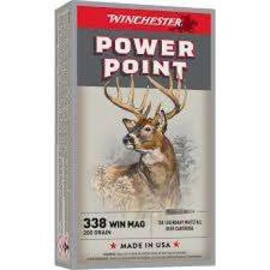Winchester,338WM,POWER POINT,200gr,20/200