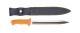 KNIFE, DAGGER OMEGA, FLUO ORANGE POLYMER, 24CM